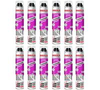 INSOLA - Mousse Polyuréthane Projetable ThermoSpray 3D - Isolation Thermique et Phonique Performante - Lot de 12 Mousses Expansives Polyuréthane Projetables (850 ml)