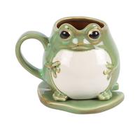 Insolite Ensemble tasse en forme de grenouille et dessous de verre Lily Pad