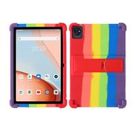 INSOLKIDON Compatible avec Coque Black-View Tab A7 Kids 10.1 inch Tablet Silicone de Protection Pliable Housse Case Cover avec Fonction Support (Rainbow)