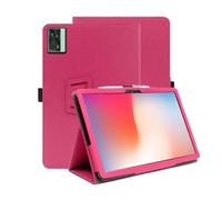 INSOLKIDON Compatible avec Coque Ouk-itel OT5 12 inch Tablet Étui de Protection Pliable Housse Cuir Case Cover avec Fonction Sommeil/Réveil Automatique Fonction Support (Rose Rouge)