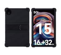 INSOLKIDON Compatible pour Evermyth KB1001 10 inch Tablet Coque Silicone de Protection Pliable Housse Case Cover avec Fonction Support (Noir)