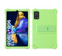 INSOLKIDON Compatible pour HEADWOLF FPad 7/3/5/6 8.4 inch Tablet Coque Silicone de Protection Pliable Housse Case Cover avec Fonction Support (Vert)