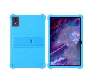 INSOLKIDON Compatible pour Lenovo ThinkTab 11S（TB838） 11 inch Tablet Coque Silicone Protection Pliable Housse Case Cover Fonction Support Protection complète Anti Choc et Anti Rayures (Bleu Clair)