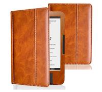 INSOLKIDON Compatible pour Onyx Boox Vasco da Gama 1/2/3/4/5 e-Book Tablet Coque Étui de Protection Pliable Housse Cuir Case Cover avec Fonction Sommeil/Réveil Automatique (Marron)
