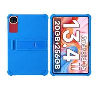 INSOLKIDON Compatible pour TECLAST T65 Plus 13.4 inch Tablet Coque Silicone de Protection Pliable Housse Case Cover avec Fonction Support (Bleu)