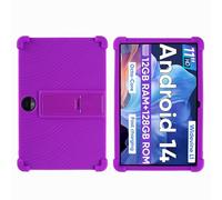 INSOLKIDON Compatible pour TUOHAITIME C10 / TUOHAITIME K10 11 inch Tablet Coque Silicone de Protection Pliable Housse Case Cover avec Fonction Support (Purple)