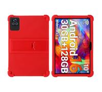 INSOLKIDON Compatible pour Urao X109 Tablet 10.1 inch 2026 Coque Silicone de Protection Pliable Housse Case Cover avec Fonction Support Protection complète Anti Choc et Anti Rayures (Rouge)