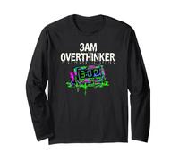Insomnia 3AM Overthinker Melting Clock Aesthetic Manche Longue