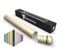 Insomnia Smoke Étui porte-cigarette et joint | Étanche résistant eau/odeurs | Boîte tube transport stockage cigarettes qualité supérieure joint roulé King Size | En aluminium style luxe (Champagne)