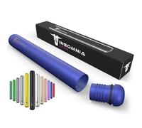 Insomnia Smoke Étui porte-cigarette et joint | Étanche résistant eau/odeurs | Boîte tube transport stockage cigarettes qualité supérieure joint roulé King Size | En aluminium style luxe (Bleu)