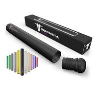 Insomnia Smoke Étui porte-cigarette et joint | Étanche résistant eau/odeurs | Boîte tube transport stockage cigarettes qualité supérieure joint roulé King Size | En aluminium style luxe (Noir)