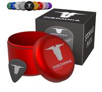 Insomnia Smoke Palet de rangement compact puck | Odeur d'odeurs étanche à l'air | Récipient en aluminium pour tabac de voyage (Rouge)