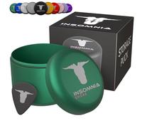 Insomnia Smoke Palet de rangement compact puck | Odeur d'odeurs étanche à l'air | Récipient en aluminium pour tabac de voyage (Vert)