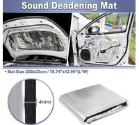 Insonorisation Voiture Adhésif, Isolation Phonique Thermique, Universel En Aluminium Pour Portières Et Capots De Voiture Mousse à cellules fermées 1pcs 4mm*200cm*33cm