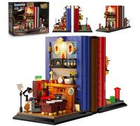 INSOON Detektivbüro Lot de 1200 serre-livres avec LED, maison de détective, jouet en brique, modèle de construction pour adultes, adolescents, garçons et filles à partir de 12 ans