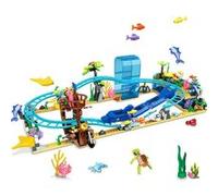 INSOON Ensemble Montagnes Russes Océaniques, 675PCS, LED, animaux marins, jeu éducatif et amusant pour enfants 6-12 ans, cadeau parfait. G