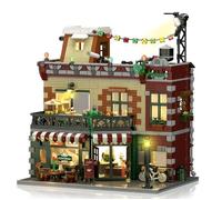 INSOON Kit de Construction Café de Ville 1589 Pièces avec LED, Architecture Miniature, Décoration, Cadeau Adulte dès 10 Ans