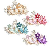 inSowni Lot de 4 barrettes crocodiles de luxe à paillettes scintillantes avec cristaux et strass - Style rétro vintage - En métal - Pour femmes et filles (4 pièces S1)