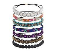inSowni Lot de 7 bandeaux faits à la main avec strass et perles pour femmes et filles