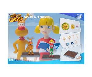 Inspecteur Gadget Pack 2 Figurines 1/12 Brain & Penny 11 Cm - Blitzway Bw47933