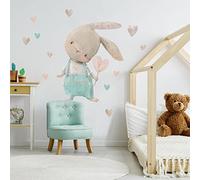 INSPIO Lapin avec cœur - sticker mural (N.1. 65cm x 53cm)