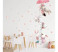 INSPIO Mètre ruban mural enfant fille - Lapins aquarelles