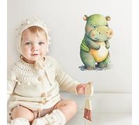 INSPIO Sticker mural enfant - Bébé hippopotame