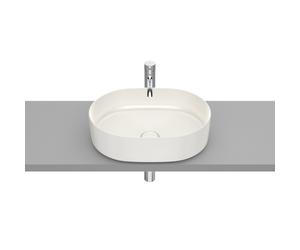 Inspira round vasque à poser en fineceramic sans trop-plein 37x50 beige - ROCA A327520650