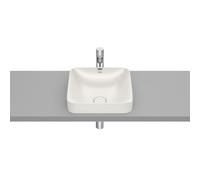 Inspira square vasque semi-encastre en fineceramic sans trop-plein 37x37 beige - ROCA A32753R650