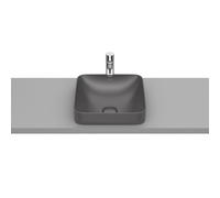 Inspira square vasque semi-encastre en fineceramic sans trop-plein 37x37 onyx - ROCA A32753R640