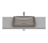 Inspira square vasque semi-encastrée en fineceramic sans trop-plein 550x370 café - ROCA A327534660