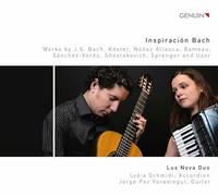 Inspiracion Bach. Transcriptions pour accordéon et Guitare. Lux Nova Duo. [Import]