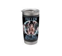 Inspirant Angel en disant automne mais pas vaincu Gobelet isotherme en acier inoxydable double paroi