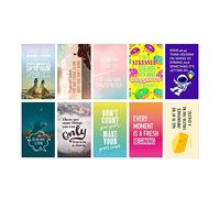 Inspirant et Motivation des Aimants de Réfrigérateur pour Le Réfrigérateur, Le Tableau Blanc, la Classe, Le Casier Ou Le Bureau - 10 Pack