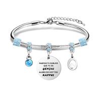 Inspirante argent charme cristal pendentif bracelet cadeau "PARFOIS TU OUBLIES QUE TU ES GÉNIAL ALORS CECI EST TON RAPPEL" fille petite - fille mère sœur ami amant collègue Rappel bracelet bijoux (O)