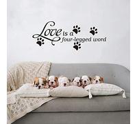 Inspirante chiot griffes de chat - art stickers - texte stickers muraux - pour salon, chambre à coucher, bureau, etc lieux - vinyle amovible stickers muraux - noir 30 * 60cm