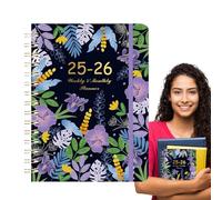 Inspiration Agenda journalier 2025 - Carnet de rendez-vous quotidien | Carnet de rendez-vous à spirale A5, planificateur académique pour le travail, l'école, les étudiants, les enseignants