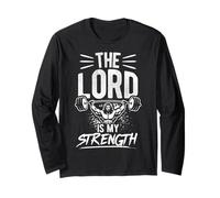 Inspiration de Gym chrétienne « The Lord is My Strength » Manche Longue