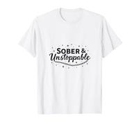 Inspiration de rétablissement Sobre et imparable sans dépendance T-Shirt, Homme, Blanc, S