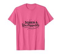 Inspiration de rétablissement Sobre et imparable sans dépendance T-Shirt, Homme, Rose chiné, M