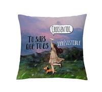 Inspiration Housse de Coussin Fils Fille frère Soeur Encourager Cadeau d'anniversaire nièce Neveu Petit-Fils Petite-Fille Amis taie d'oreiller apprécier Les Souvenirs de Licorne de Noël (Style 3)