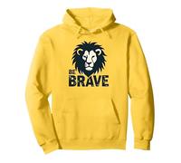 Inspiration Lion Be Brave Sweat à Capuche, Unisexe pour Adultes, Citron, S