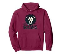 Inspiration Lion Be Brave Sweat à Capuche, Unisexe pour Adultes, Marron, S