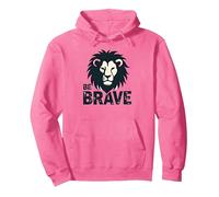 Inspiration Lion Be Brave Sweat à Capuche, Unisexe pour Adultes, Rose Vif, S