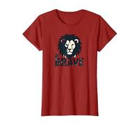 Inspiration Lion Be Brave T-Shirt, Femme, Canneberge, S