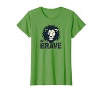 Inspiration Lion Be Brave T-Shirt, Femme, Herbe, S