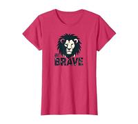 Inspiration Lion Be Brave T-Shirt, Femme, Rouge chiné, XS
