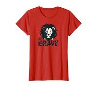 Inspiration Lion Be Brave T-Shirt, Femme, Rouge, XS