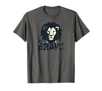 Inspiration Lion Be Brave T-Shirt, Homme, Asphalte, S