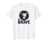 Inspiration Lion Be Brave T-Shirt, Homme, Blanc, S